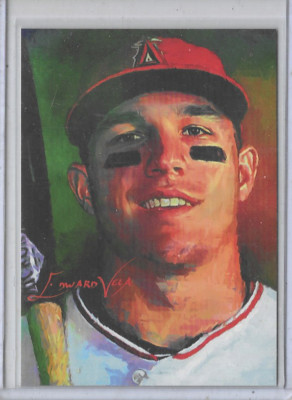 Mike Trout 2014 Limited Edition Artist Signed Card 42 of 100