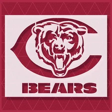 Chicago Bears Stencil – Football Team Fan Art, Sports Craft, Wall Decor Design