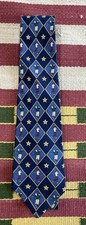 Vintage Tommy Hilfiger Golf Tie 100% Italian Silk Blue Golfer Print USA Made