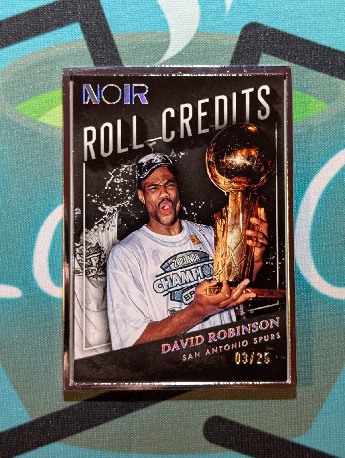 David Robinson 2022-23 Panini Noir - Roll Credits Metal Frame Card Base /25