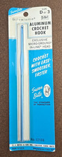 New Susan Bates "Silvalume" Size 3 Aluminum Crochet Hook 12106