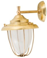 Wandleuchte Messing Glas Massiv Haus Hof Rostfrei Maritime AußEn Lampe