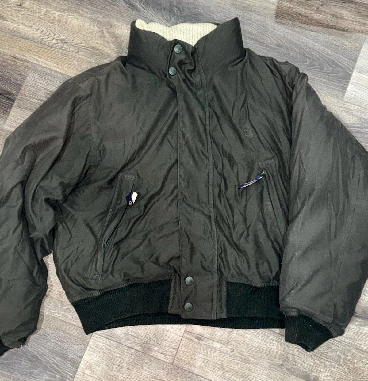 Dark Green Nautica Winter Jacket XL with Nylon Lining & Duck Down Fill