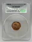 1948 D Lincoln Wheat Cent MS 65 RD CACG
