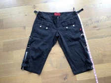 TRIPP NYC Men's Black Shorts Skulls Goth Zippers Skate Punk Rave