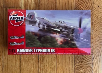 AIRFIX 1/72 HAWKER TYPHOON IB Model Kit #A02041 (comp w/ lots of extras)