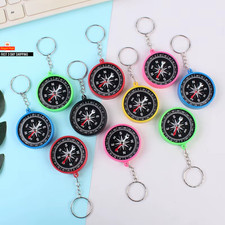 8Pc Outdoors Compass Camping Hiking Pocket Brass Keychain Scientific Experiment