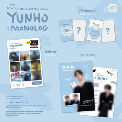 ATEEZ YUNHO 2026 Birthday MD Kit Official HBD Set Photocard KPOP