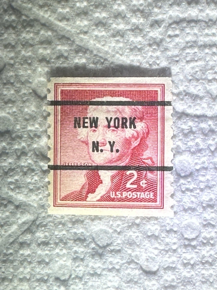 New York, New York Type 81 Precancel - 2 cents Jefferson Coil - U.S. #1055 - NY - Image 2 of 3