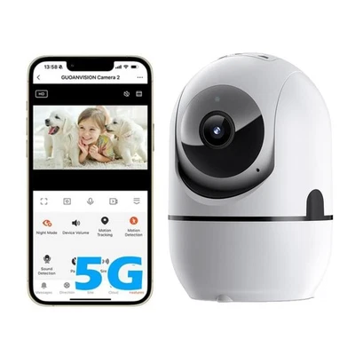 WESECUU 3MP Indoor Security Camera 5G&2.4G WiFi Home Camera Baby Monitor/Dog/Pet Camera
