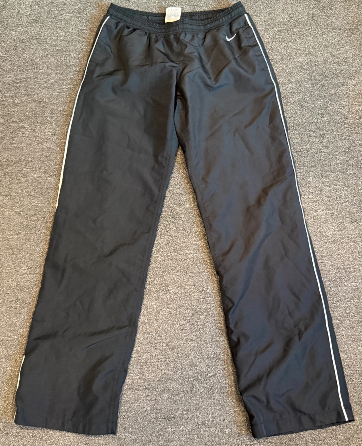 Nike Men Running Warm Up Pants Black Sportswear 399835-012 Mesh Lined Small Tall