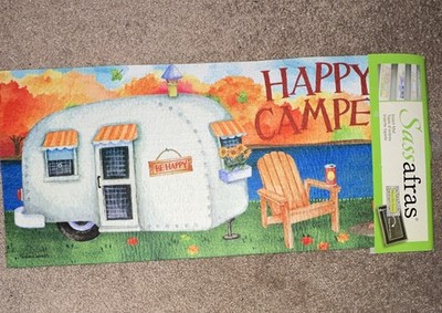 Sassafras Happy Camper Camping Floor Insert SwitchMat 10 x 22in Non-Slip Rubber