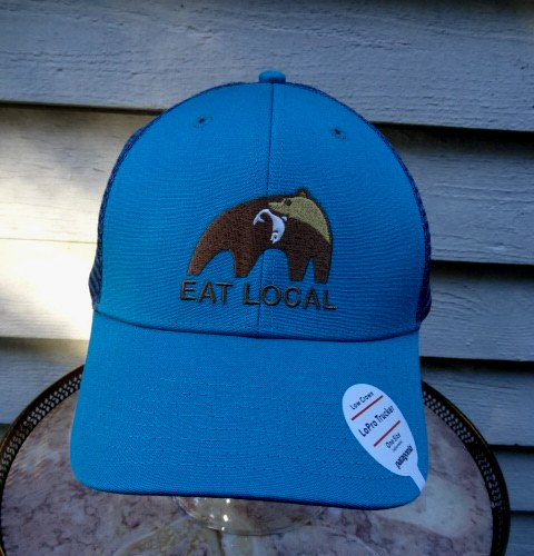 / Cap Eat Local Bear & Fish Mesh Back