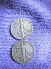 1942 & 1943-S Walking Liberty Half Dollar 2 Coin Set. 90% Silver. Great Buy.