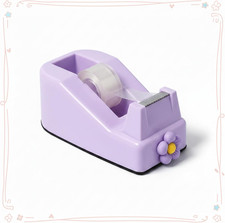 Tape Dispensers,Purple/Pink Tape Dispenser,Tape Dispenser Desk with Stable Weigh