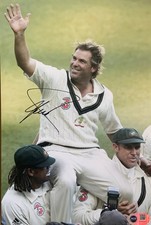 Shane Warne signed 12x8 photo U ACG CERTIFIED RACC Trusted Seller ACGCert COA
