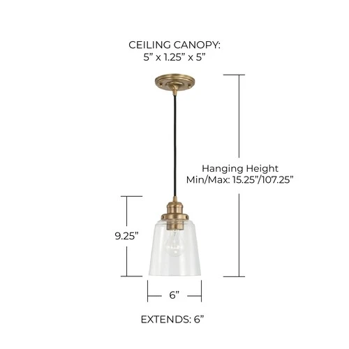 Capital Lighting 3718-135 6"W Mini Pendant - Picture 6 of 14