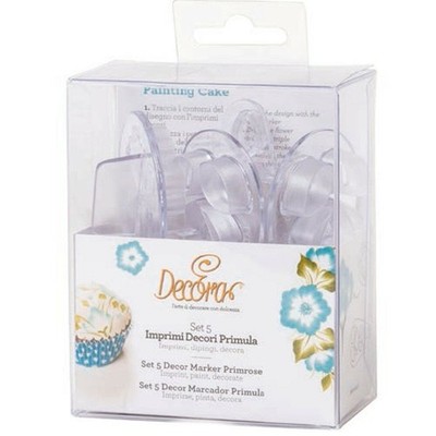 SET 5 -Dekor Marker Primrose ''brush painting''