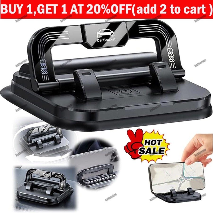 Car Phone Mount with Strong Suction Cup – 360 ° Rotation, Adjustable Viewing A-image