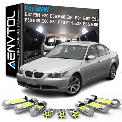 Pack Intérieur LED pour BMW Serie 5 M M5 E60 E61 Kit Ampoule Blanc 12 pcs - Photo 1/4
