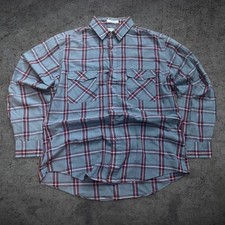 True Vintage Levi  s Plaid Button Up Shirt Size Large Made In Korea Western