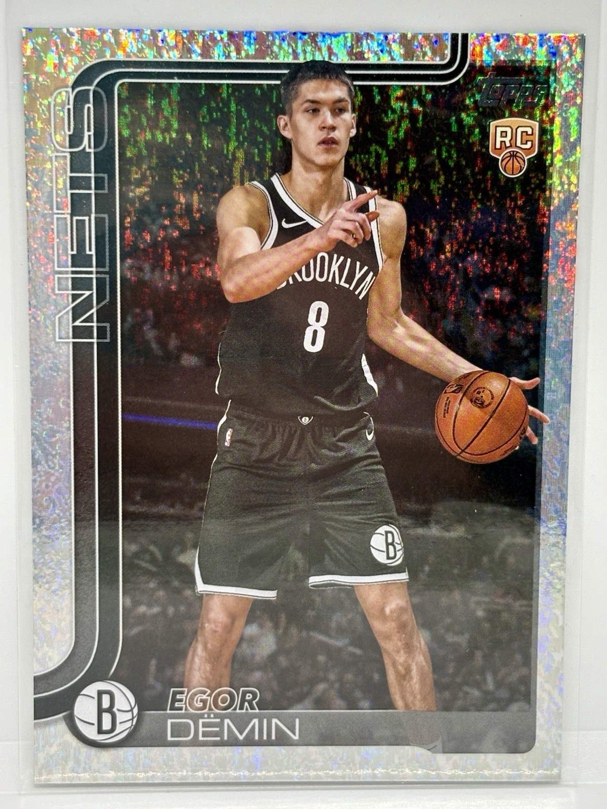 Egor Demin Holo Foil Rookie - 2025-26 Topps Basketball #208 Brooklyn Nets RC