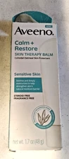 Aveeno Calm + Restore Skin Therapy Balm 1.7 oz For Sensitive Skin Exp 04/25