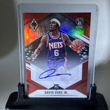 2021-22 Chronicles Phoenix Rookie Auto Red Prizm David Duke Jr. RC Auto Brooklyn
