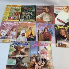 Lot of 10 General Crafting Booklets Country Handcrafts Macrame Pillows 1990 s