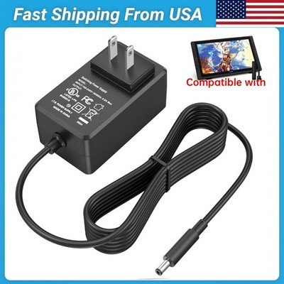 UL AC Adapter for XP-Pen Artist 22R Pro/ Artist 24 Pro Drawing Monitor Pen
