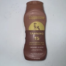Coppertone Tanning Sunscreen Lotion, Water Resistant Body Sunscreen SPF 15  4/25