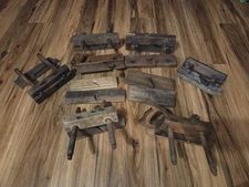 ASSORTED PLOW PLANE BODIES, FENCES, & SCREW ARMS - ANTIQUE HAND TOOL PARTS