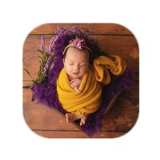 Newborn Photography Props Wrap Baby Soft Knit Blanket Cloth Ginger Yellow