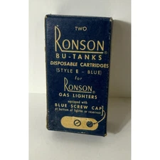 Ronson Bu-Tank Disposable Cartridges Style E Blue Lighter Fuel 2 Pack