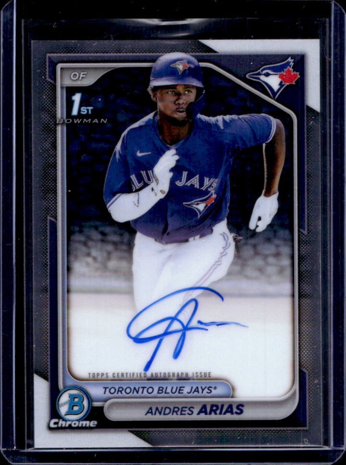 2024 Bowman Chrome Andres Arias Auto 1st Prospect #CPA-AAR Blue Jays