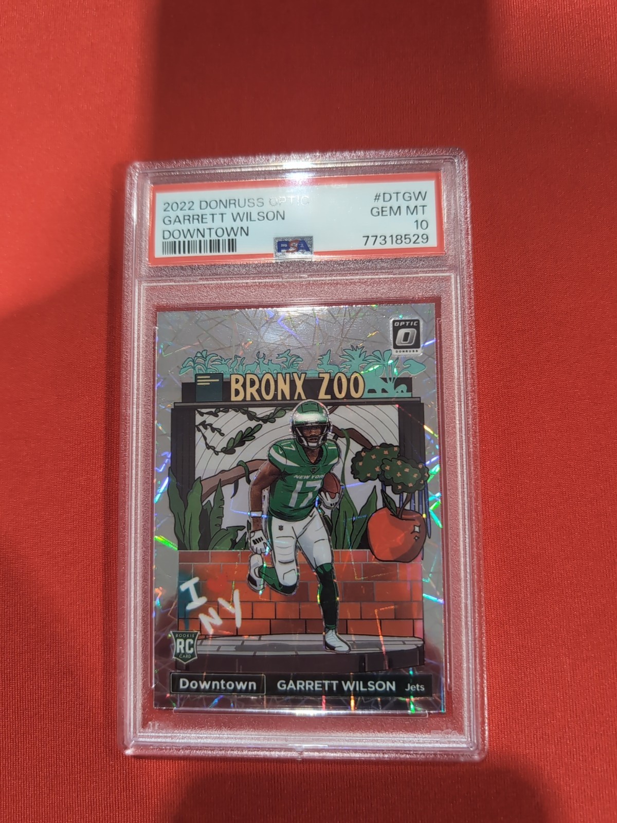 Garrett Wilson Panini Donruss Optic Downtown #DTGW Base