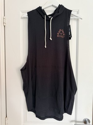 Herren Under Armour Project Rock ärmelloses Top Weste mit Kapuze - Größe XXL