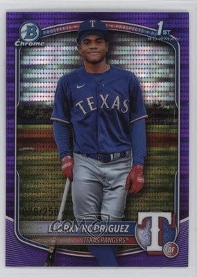 2025 Bowman Chrome Prospects Purple Pulsar Refractor /250 Elorky Rodriguez 11s9