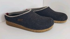 Rare Haflinger Grizzly Kris Clog Charcol Gray Slip On Wool Shoes Sz 38 M7/W8