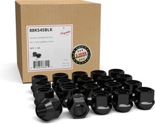 20 Pcs Black Lug Nuts, M12x1.5 Thread Open End Bulge Acorn 21mm 0.84" Long