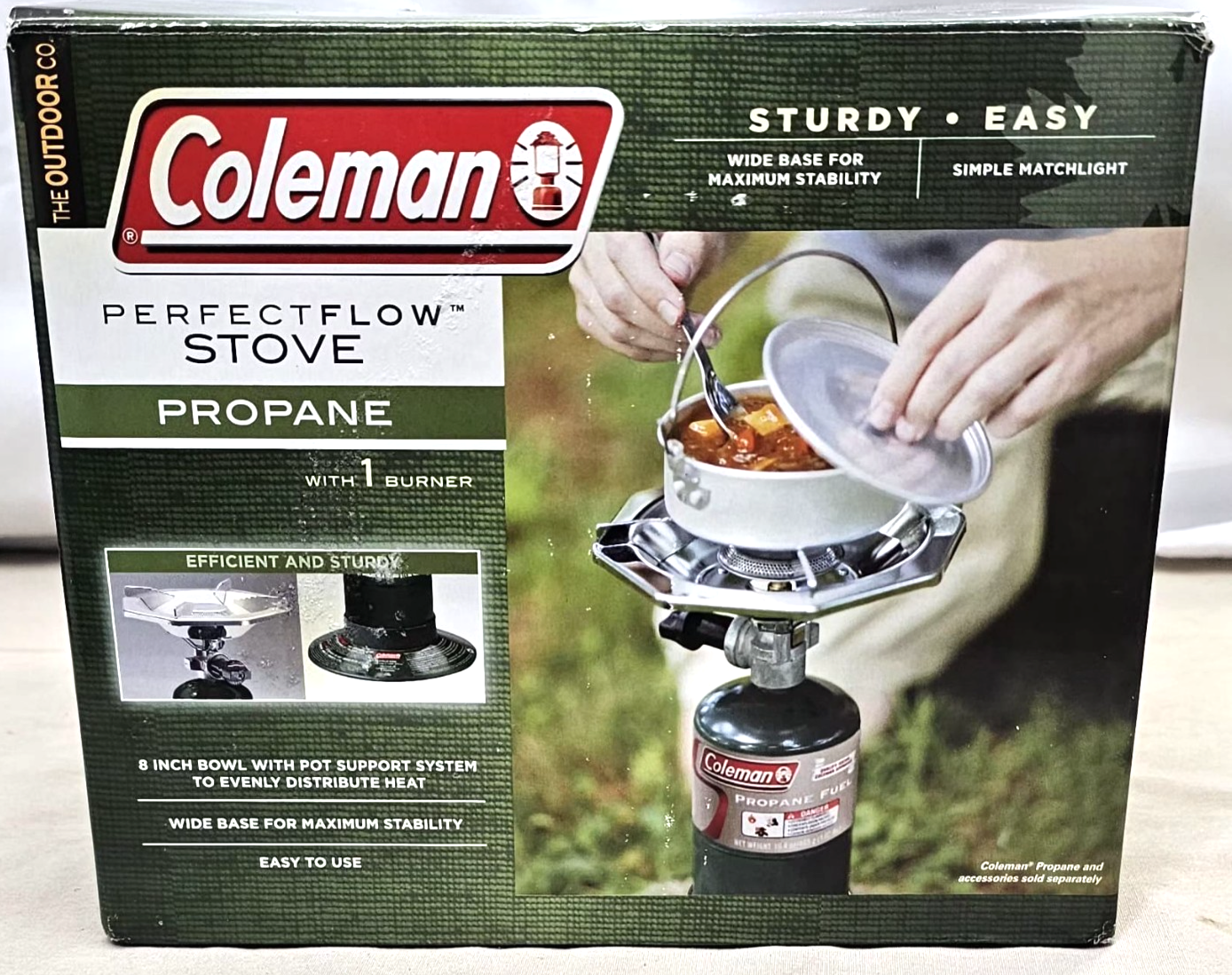 Coleman PerfectFlow 1-Burner Propane Camping Stove | eBay