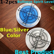 1-2PCS 32mm Round Bullseye Precision Spirit Level Bubble Caravan, Shelves etc UK