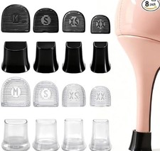 8 Pairs 4 Sizes Heel Protectors for High Heels,U-Shape Anti-Slip Heel Caps for