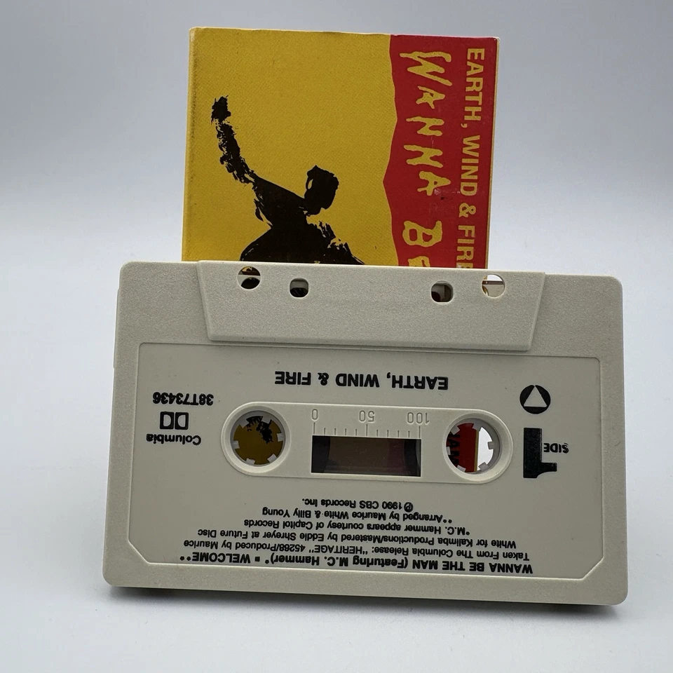 Earth Wind & Fire W/M C Hammer Wanna Be The Man 1990 кассетный сингл - Изображение 3 из 3