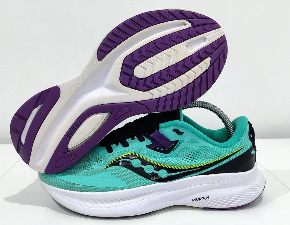 Saucony Guide 15 Trainers - Running Gym Shoes - Cool Mint Acid - Size UK 6 - Image 2 of 4