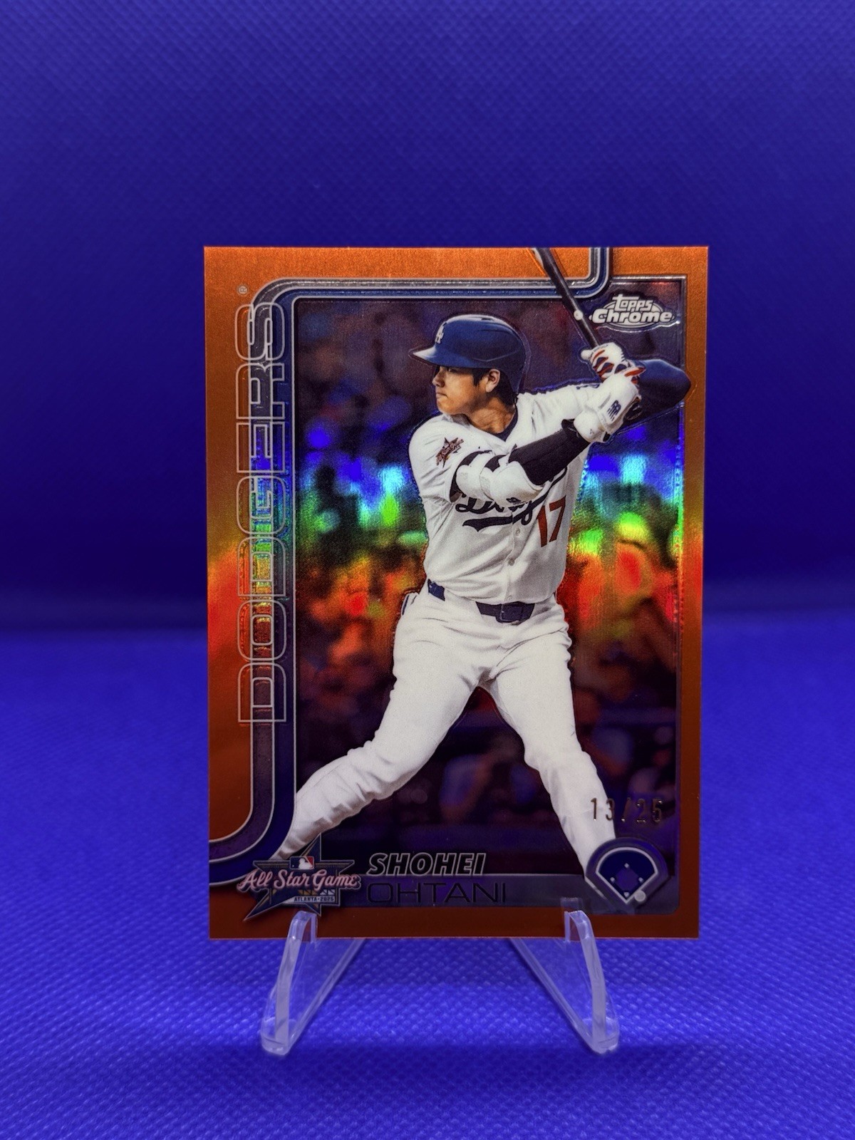 2025 Topps Chrome Update- Shohei Ohtani Orange All Star Game /25 Dodgers
