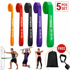 Resistance Bands Pull Up Heavy Duty Set Assisted Exercise Tube Home Gym Training