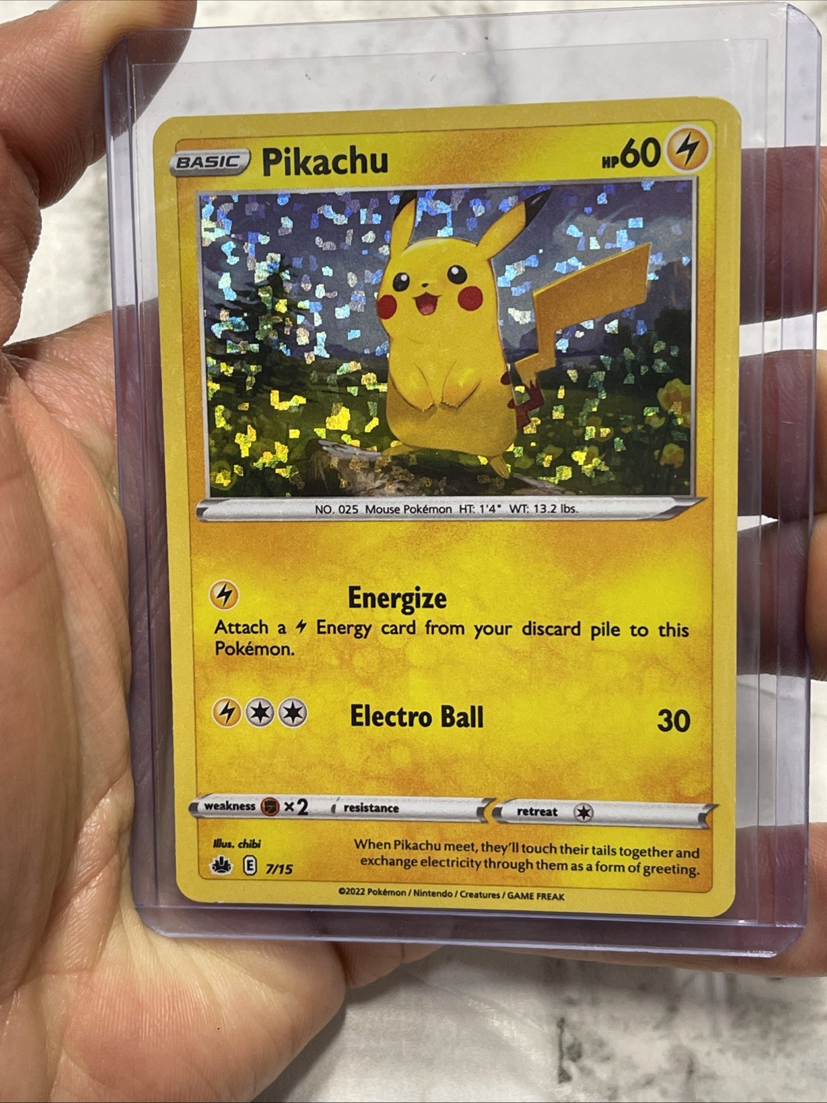 Pokemon Card Pikachu 7/15 McDonalds Promo Holo Confetti NM Near Mint 2022 TCG