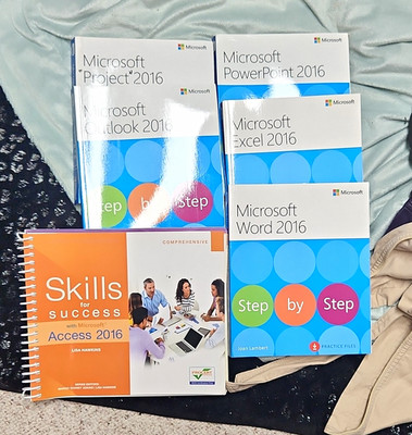 Microsoft Step by Step 2016 Books- 6 Book Lot