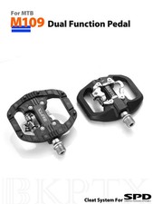 Clipless Pedal Set Lock+Flat Pedals Bicycle Parts Double Function Meter Pedalen